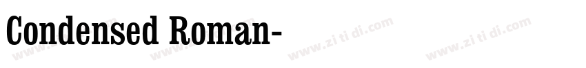 Condensed Roman字体转换